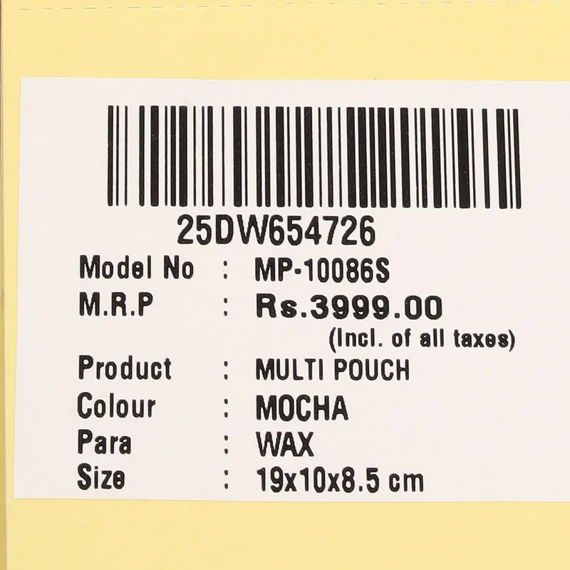 Da Milano Mocha Wax Leather Multi Pouch - Mocha  | Best Price UAE